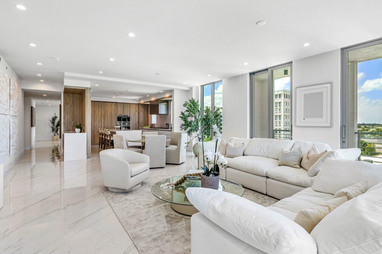 495 East Royal Palm Road, Unit 601 Boca Raton, FL 33432 - Photo 8 of 50 a living room with furniture and view of kitchen