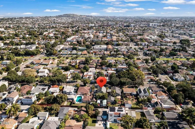 an aerial view of multiple house