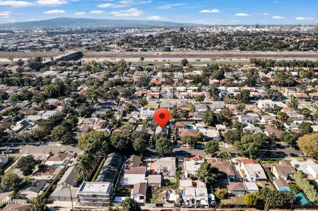 an aerial view of a city