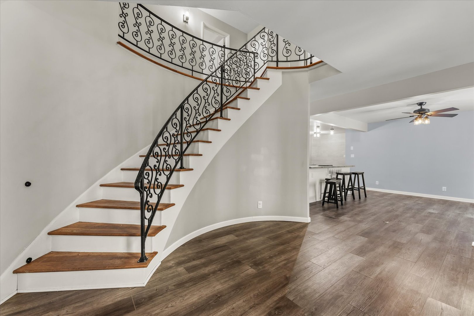 142 Lake Road Seymour, IL 61875 - Photo 4 of 49 a view of entryway and hall with wooden floor