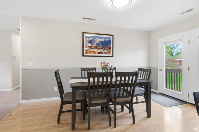 45 West 100 South Mendon, UT 84325 - Photo 11 of 64 Dining space with light wood-type flooring and baseboards