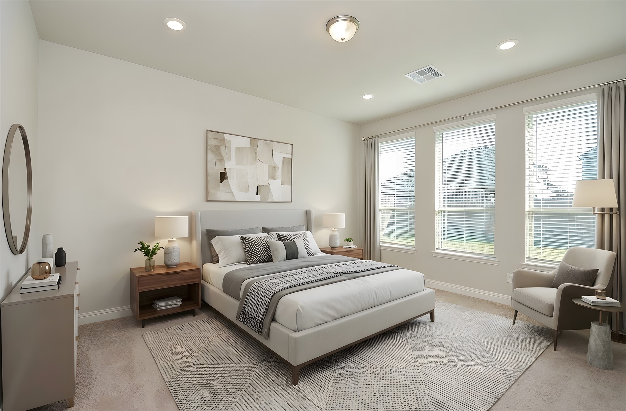 338 Summer Landing Court Rosenberg, TX 77469 - Photo 7 of 50 a bedroom with a bed and glass walk in closet