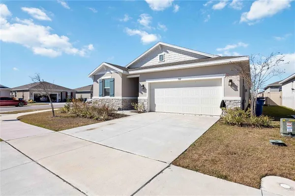 a front view of a house with entertaining space