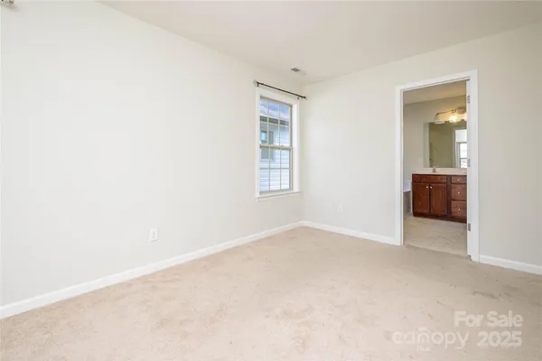 an empty room with an entryway