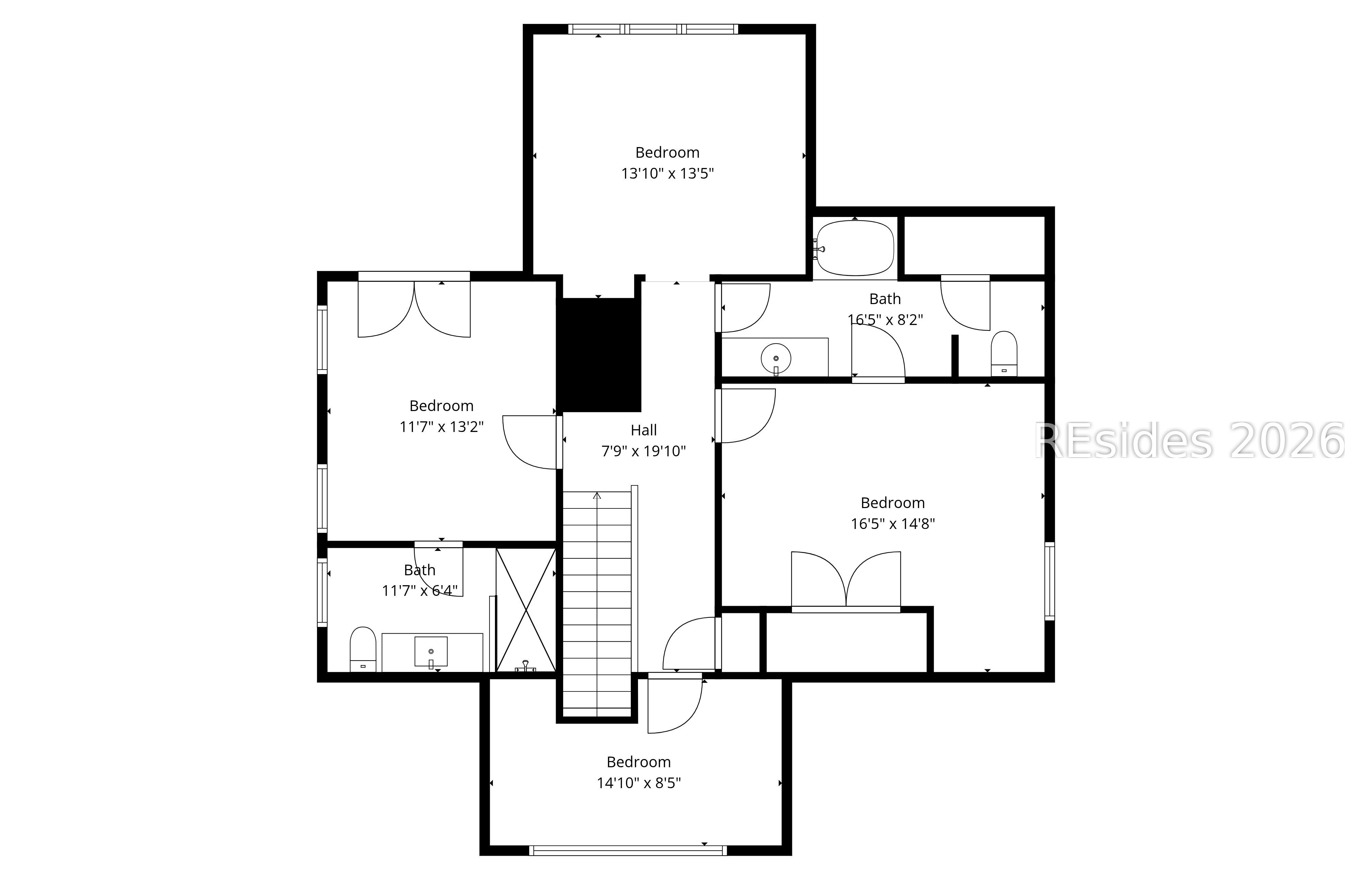 492 Hunters Loop South Hardeeville, SC 29927 - Photo 61 of 63 3rd story floorplan