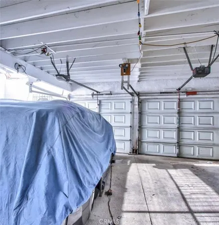 a view of a garage