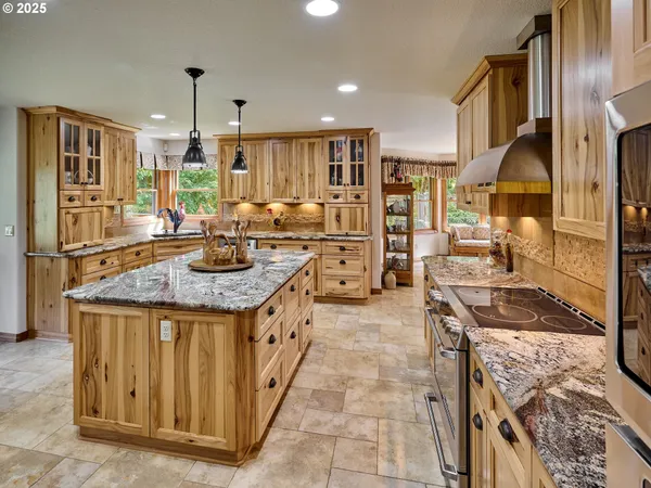 a workspace with furniture and a window