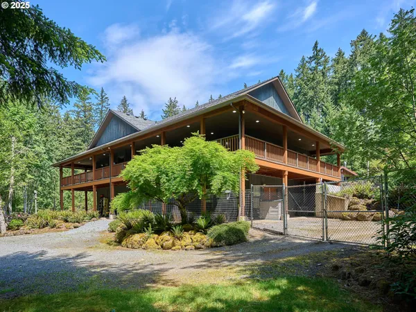 a view of balcony with wooden floor
