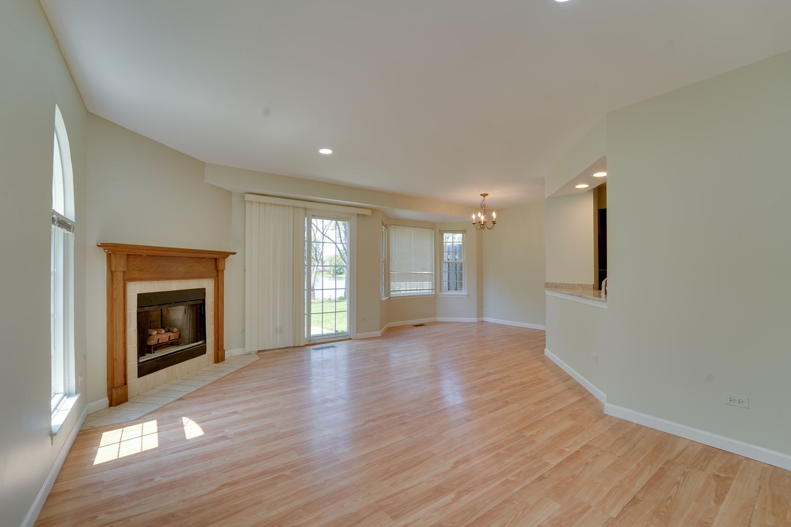 89 King Drive Streamwood, IL 60107 - Photo 3 of 13 a view of an empty room with a fireplace and a window