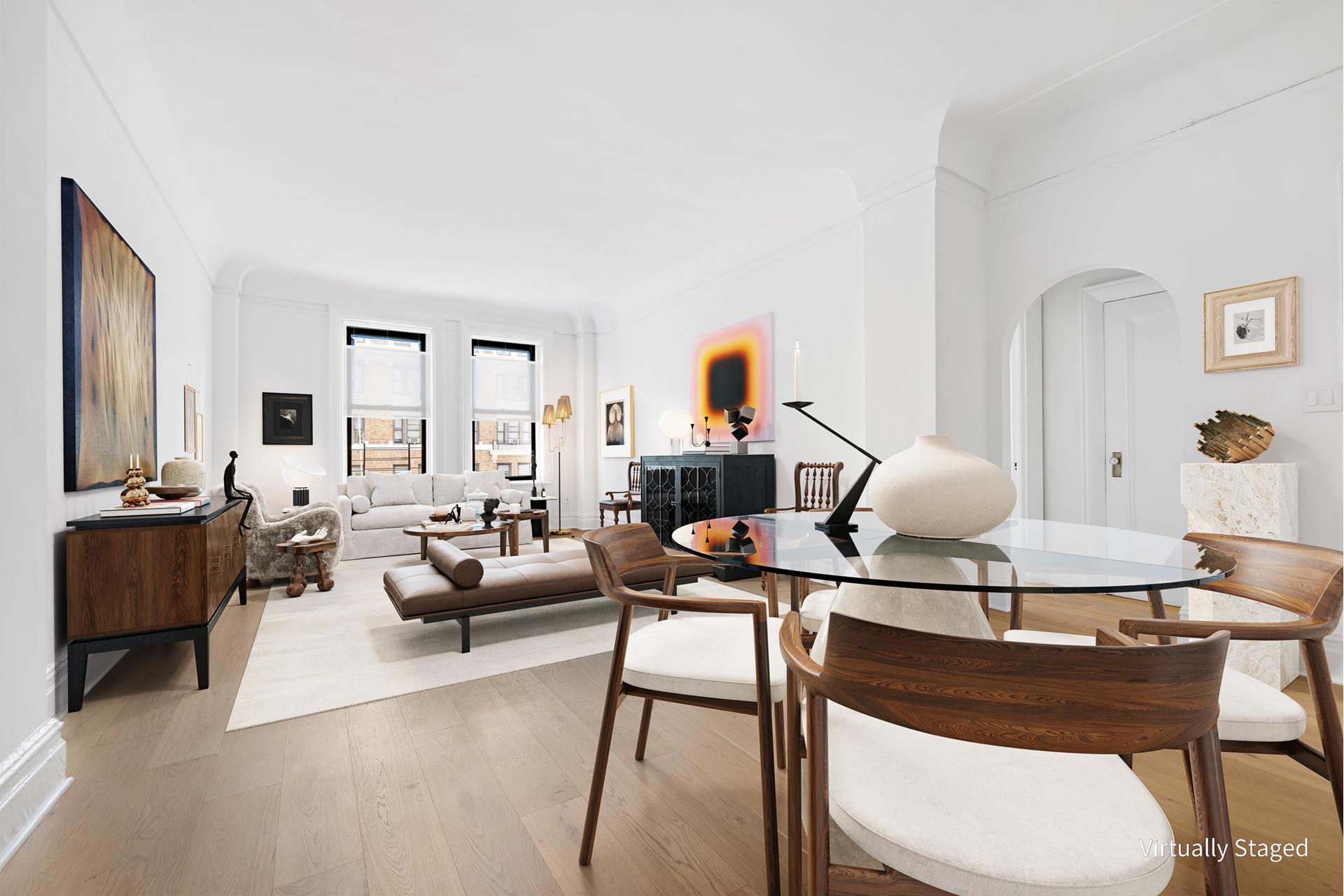 340 West 86th Street, Unit 11C Manhattan, NY 10024 - Photo 1 of 15 a living room with furniture and a wooden floor