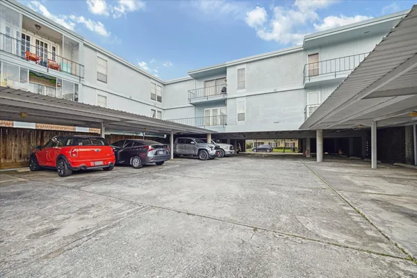 a car parked in front of building