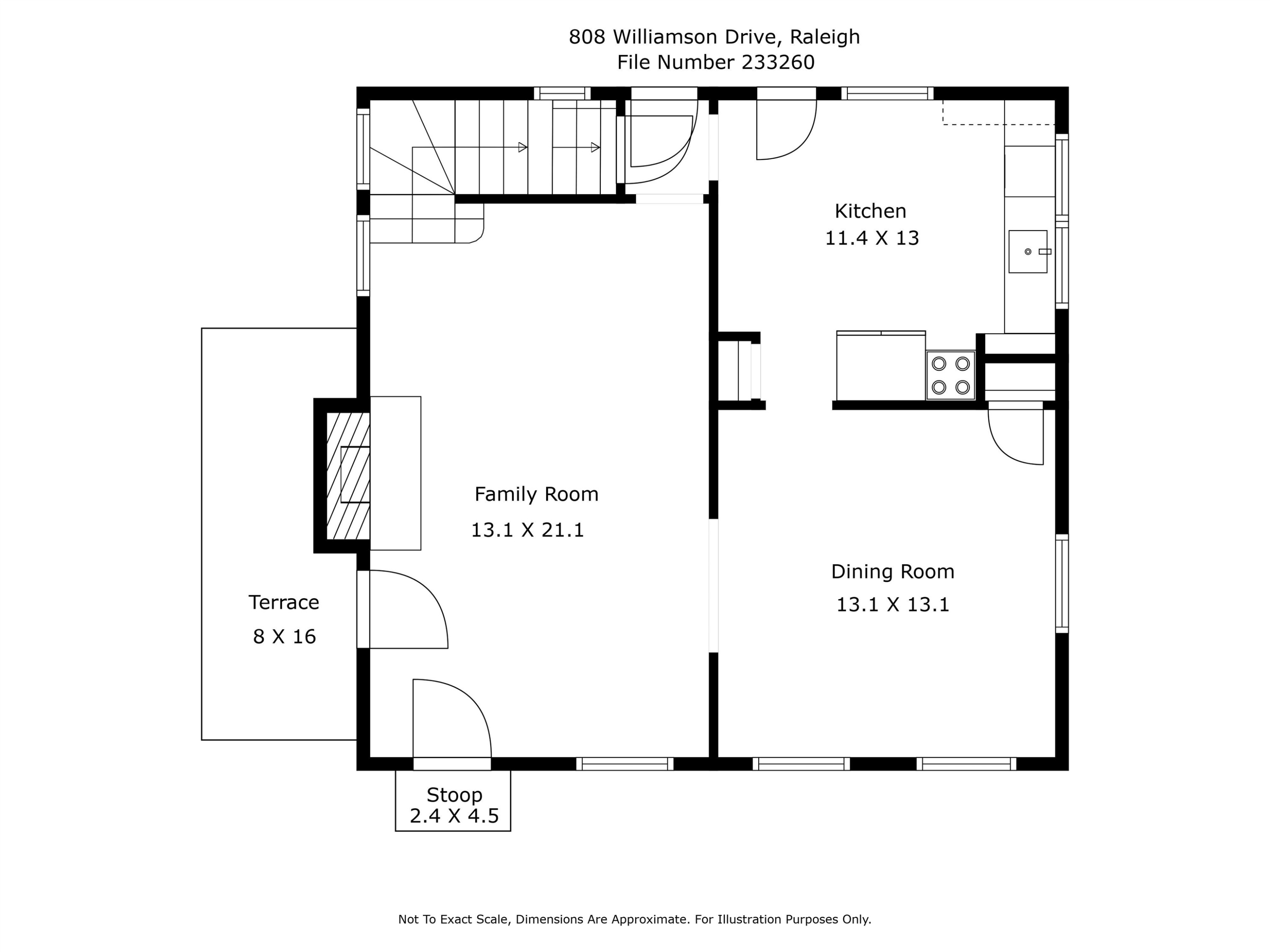 808 Williamson Drive Raleigh, NC 27608 - Photo 30 of 32 a picture of a floor plan