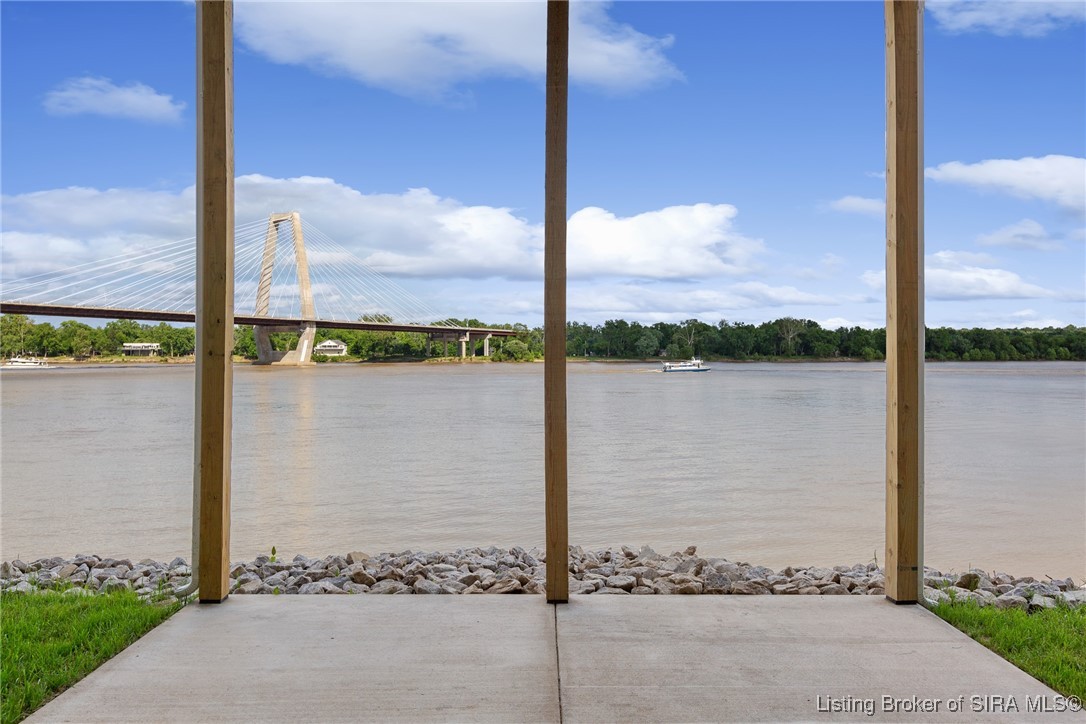 4818 Upper River Road Jeffersonville, IN 47130 - Photo 63 of 75 covered patio with Ohio river view