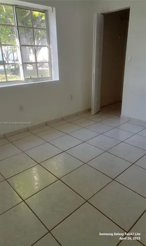 an empty room with a window