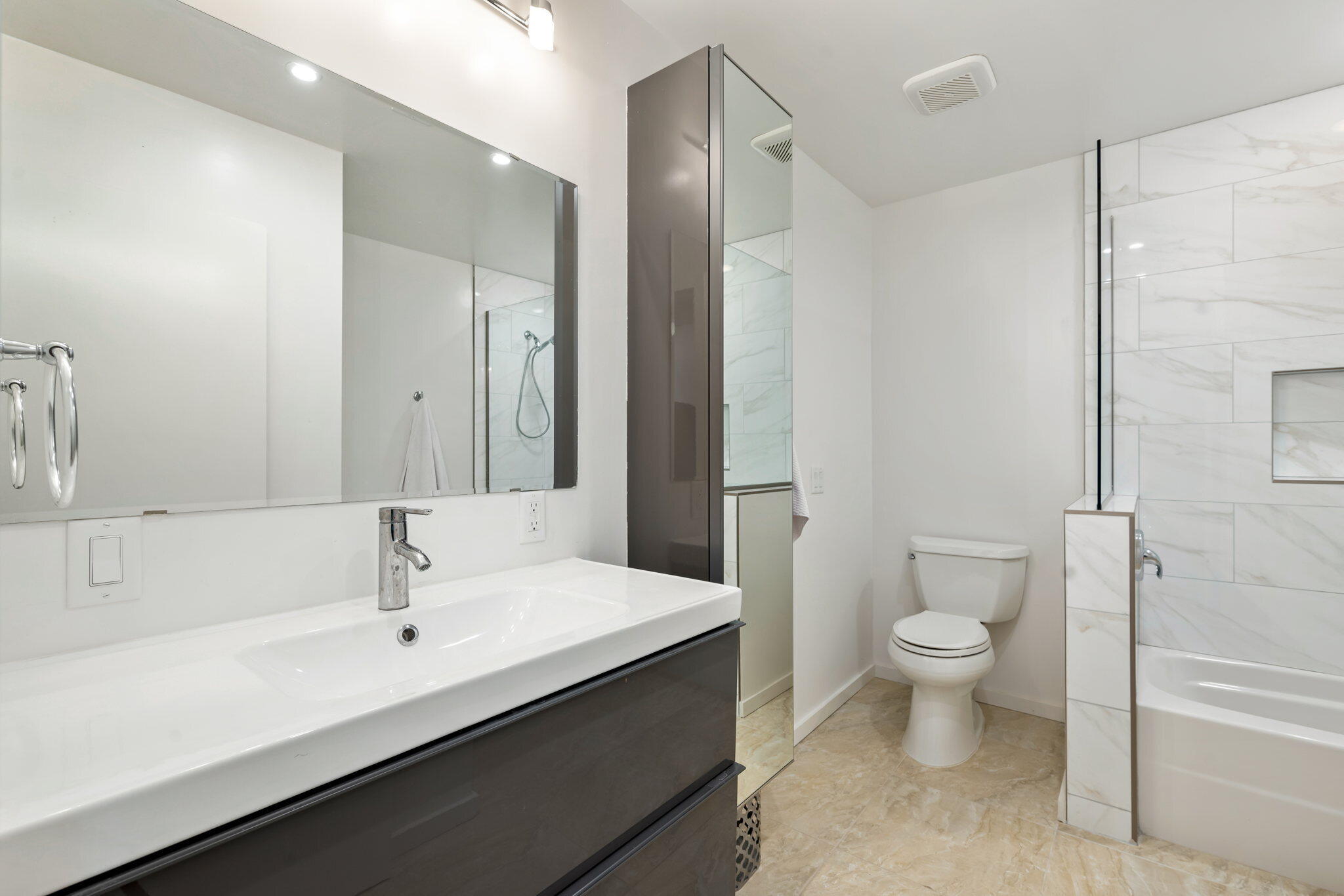 349 West Mariscal Road Palm Springs, CA 92262 - Photo 25 of 34 a bathroom with a double vanity sink toilet and shower