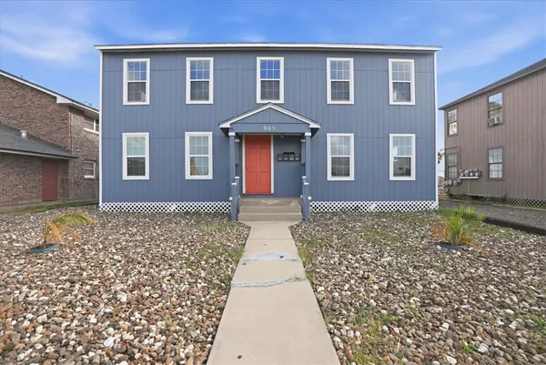 a front view of a house
