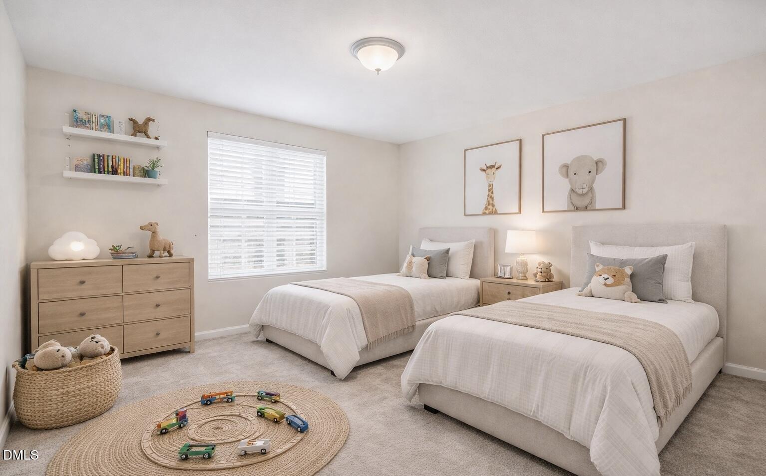3905 Massey Pointe Court Raleigh, NC 27616 - Photo 9 of 12 a bedroom with two beds and a window