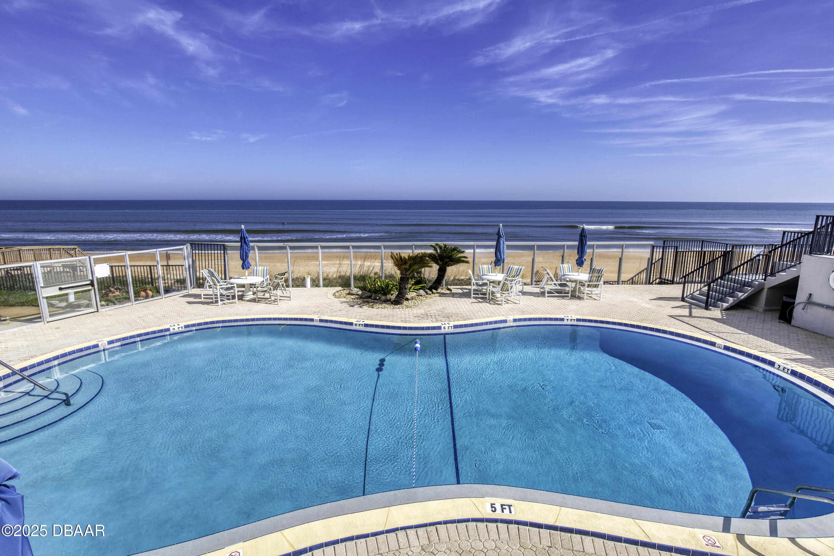 1415 Ocean Shore Boulevard, Unit 1010 Ormond Beach, FL 32176 - Photo 30 of 52 a view of a balcony with an ocean view