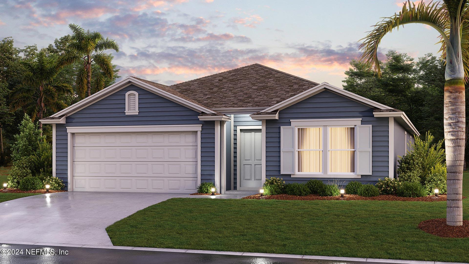 27 Hulett Wds Road Palm Coast, FL 32137 - Photo 1 of 28 1862-Cali-A-Dusk-elev_DSK_MAR2023_WEB