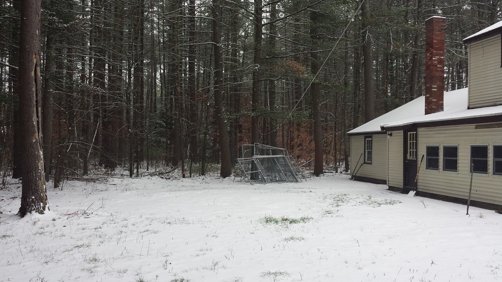 22 Scott Road Townsend, MA 01474 - Photo 23 of 24 a backyard of a house with large trees and covered with wooden fence