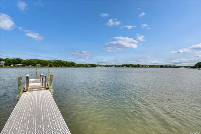 a view of a lake with outside space