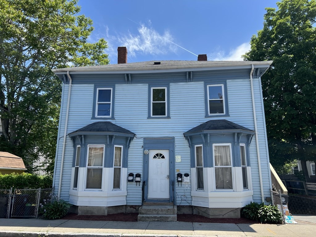 a front view of a house