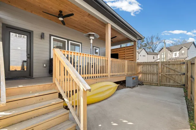 a view of a house with a staircase