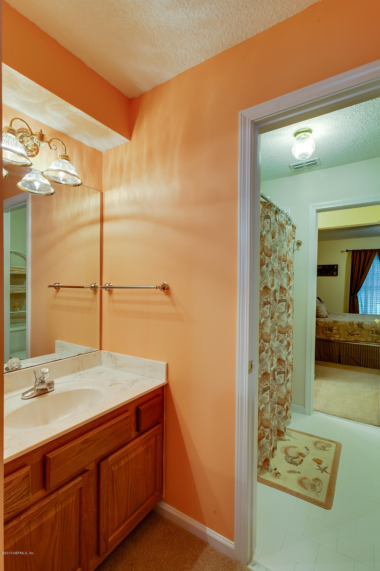 3105 Ravines Road Middleburg, FL 32068 - Photo 30 of 32 a bathroom with a sink and a mirror
