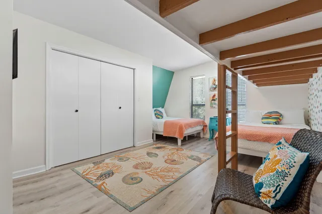 a building outdoor space with patio furniture