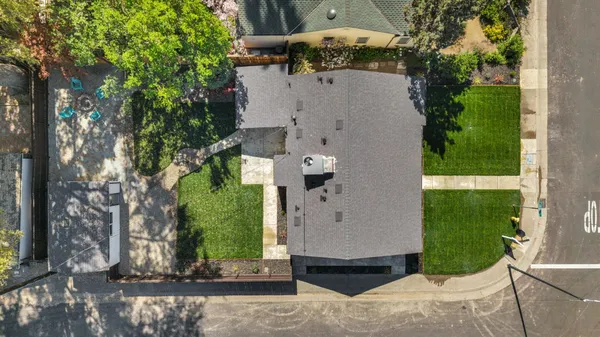 a aerial view of a house