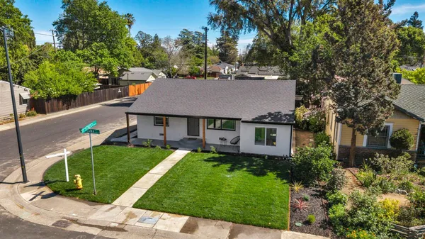 a backyard of a house