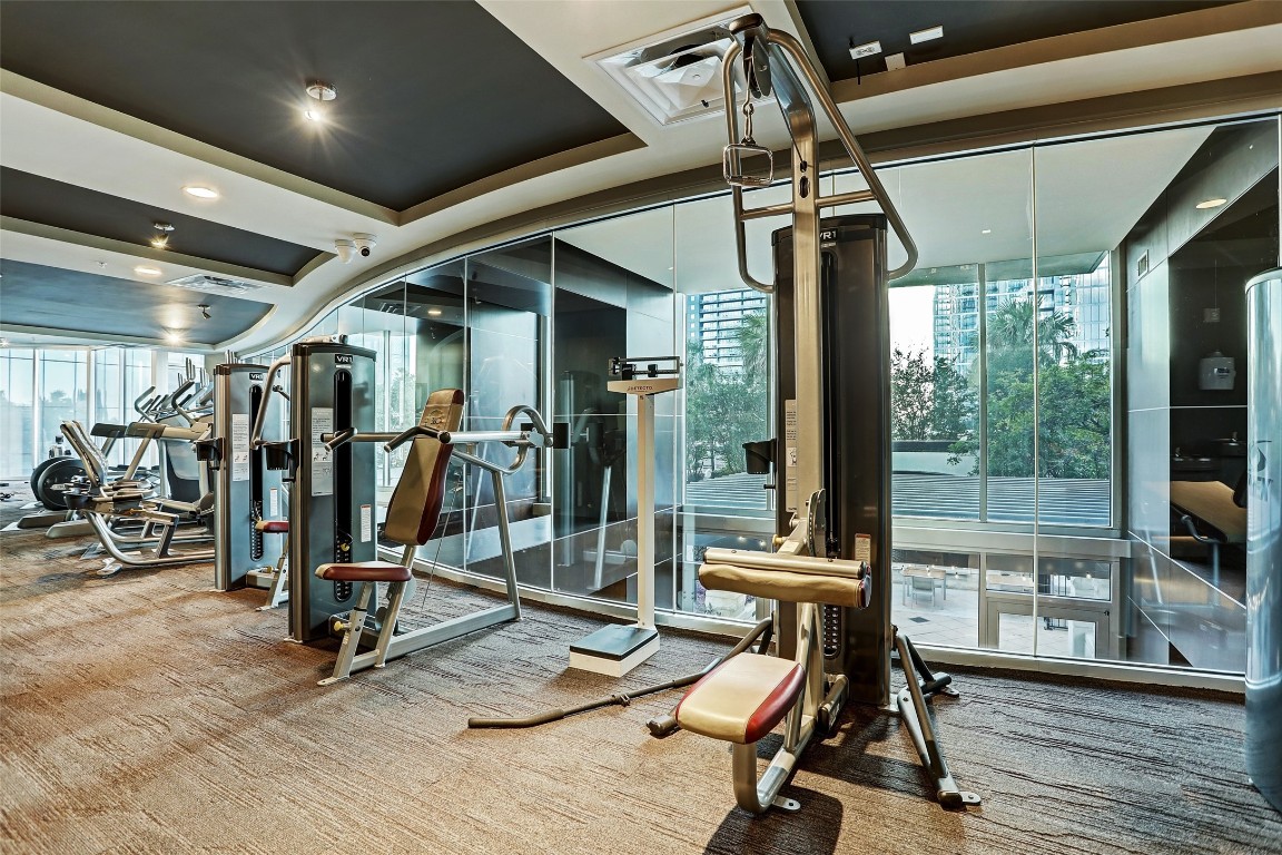 360 Nueces Street, Unit 1116 Austin, TX 78701 - Photo 29 of 33 a view of a room with gym equipment