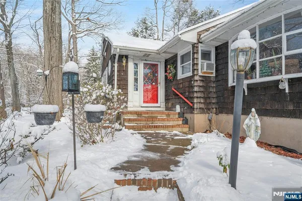 a front view of a house