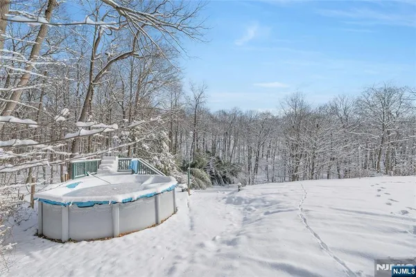 a view of road and trees