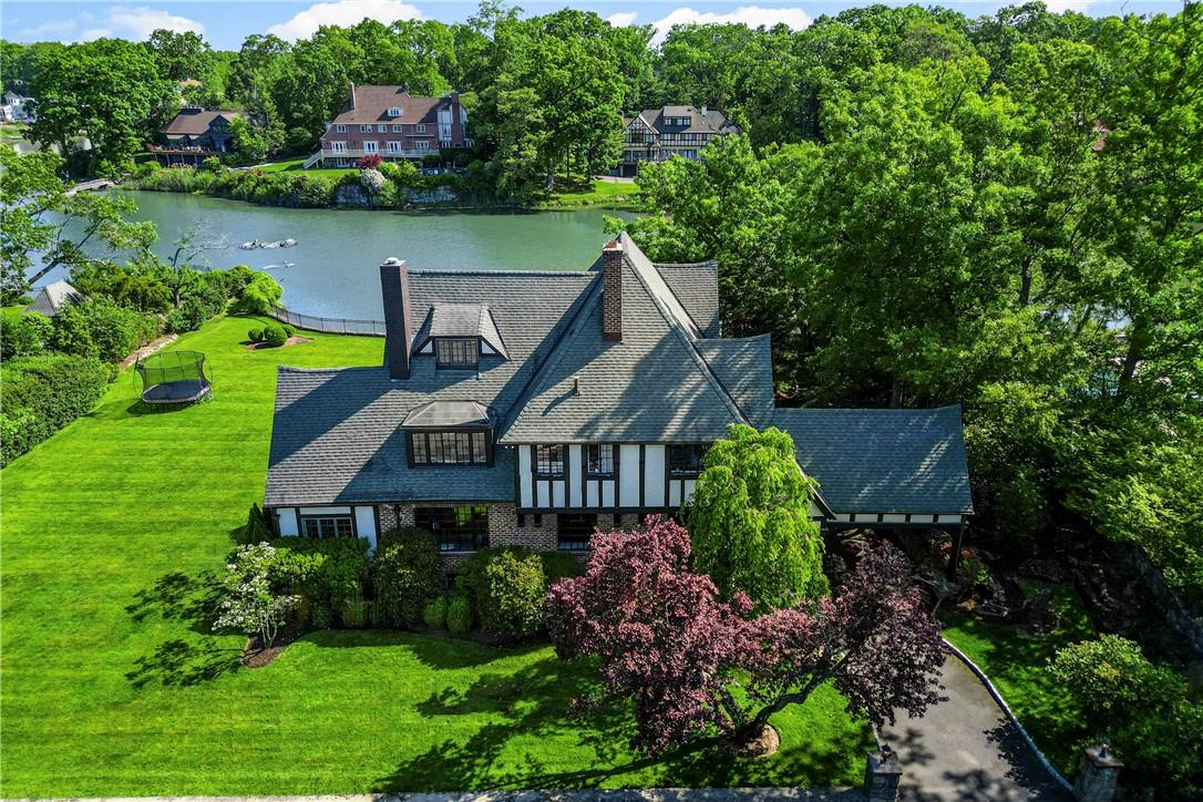 front view of a house with a garden