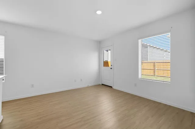 an empty room with a window