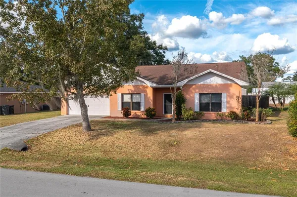 a front view of a house with yard