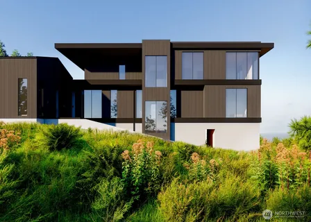 a view of a yard with a tree