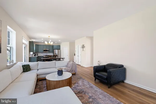 a living room with furniture and a couch
