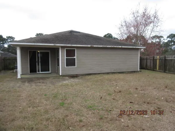 a backyard of a house