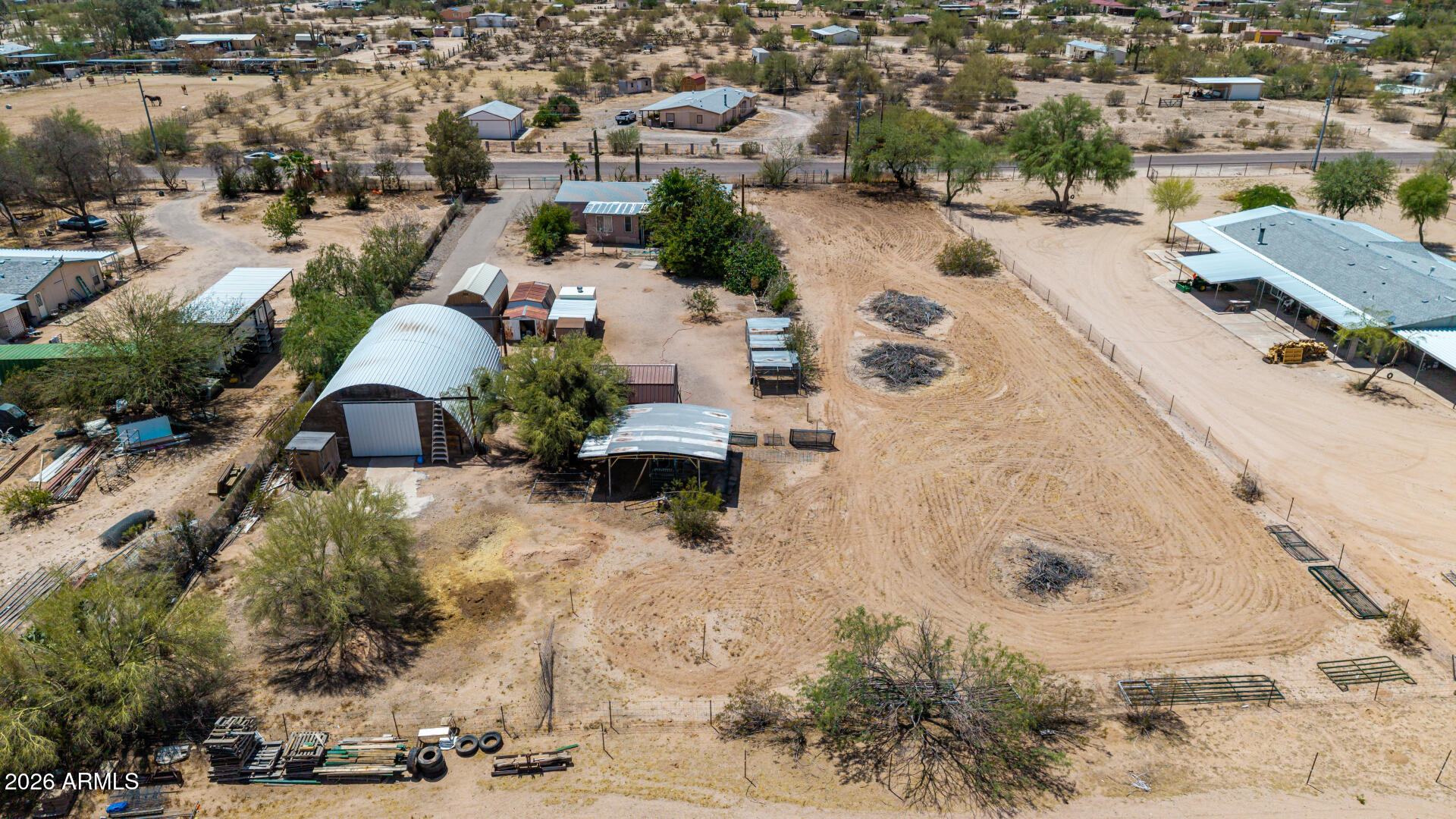 8595 North Palo Verde Road Florence, AZ 85132 - Photo 37 of 41 an aerial view of residential houses with outdoor space