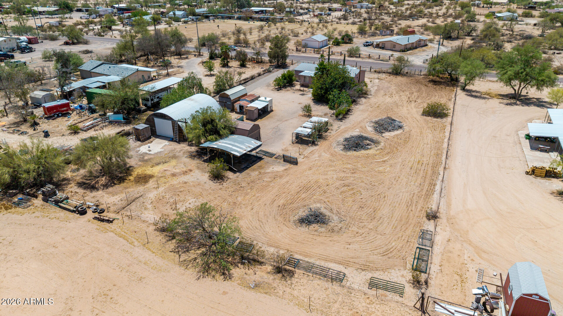 8595 North Palo Verde Road Florence, AZ 85132 - Photo 38 of 41 an aerial view of residential houses with outdoor space