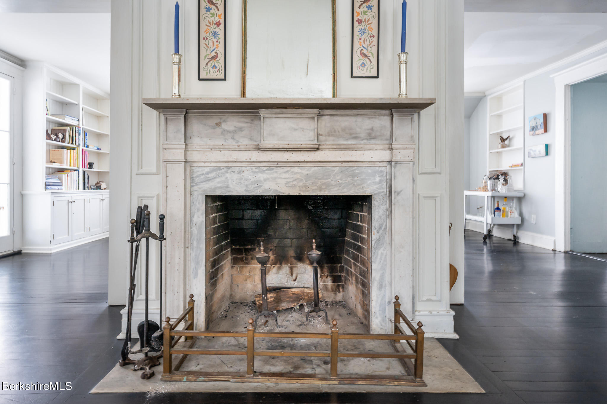Classic marble fireplace
