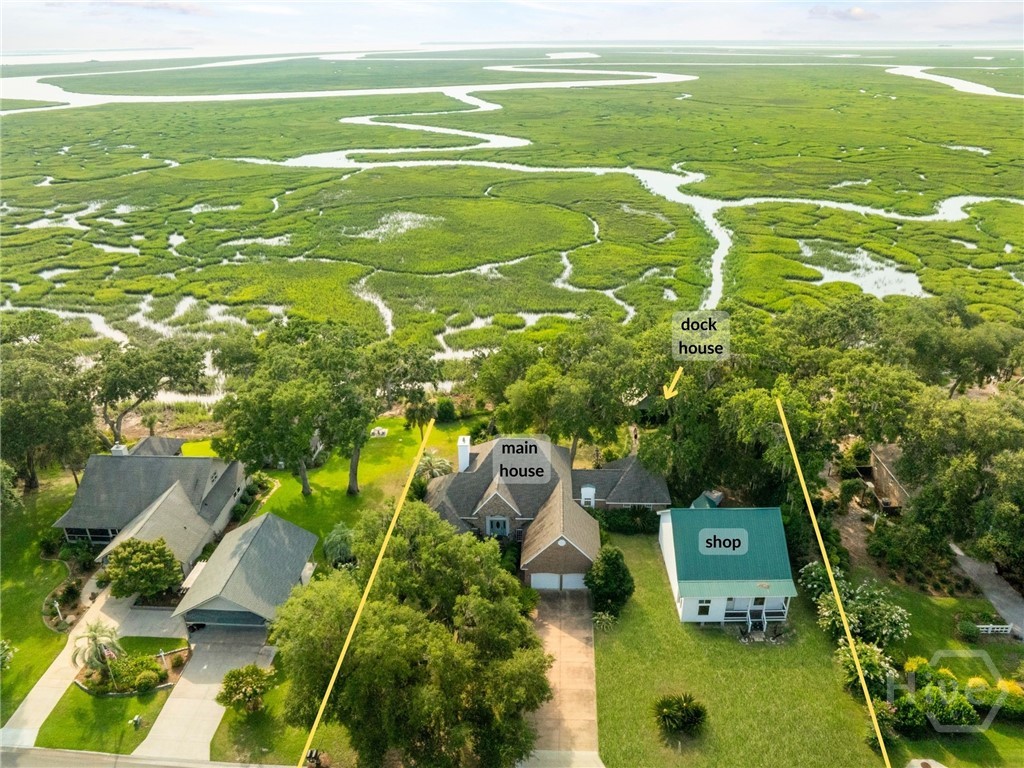 Main house work shop and dock house and dock