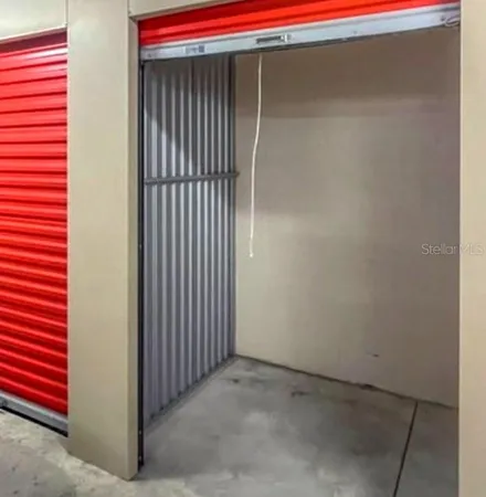 a view of a garage