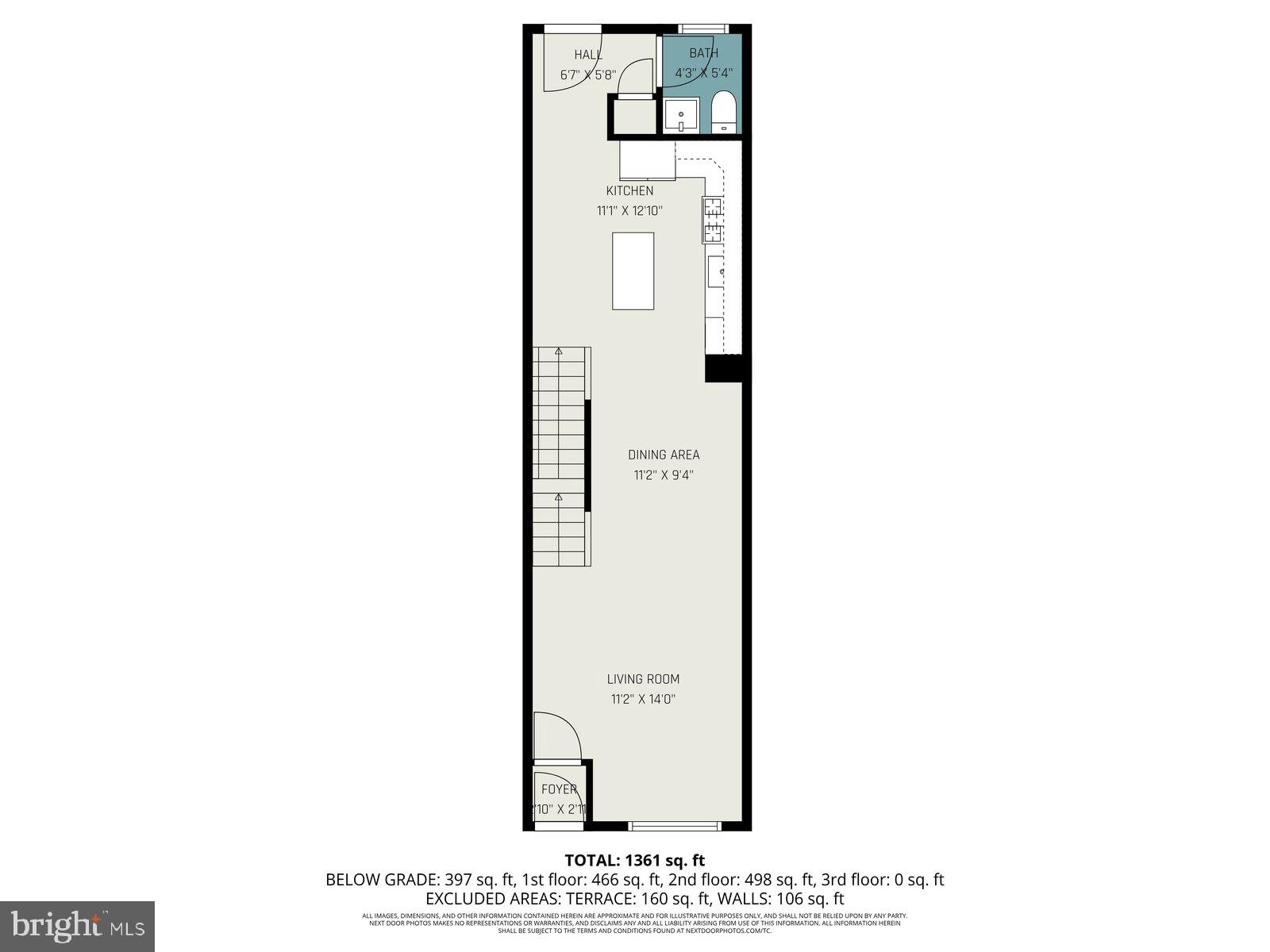 443 South Robinson Street Baltimore, MD 21224 - Photo 42 of 45 Main floor with sq.ft