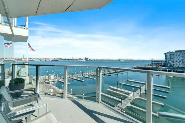 a view of roof deck with seating space