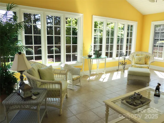 a living room filled with furniture
