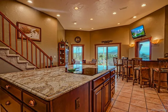 a kitchen with counter top space and a sink