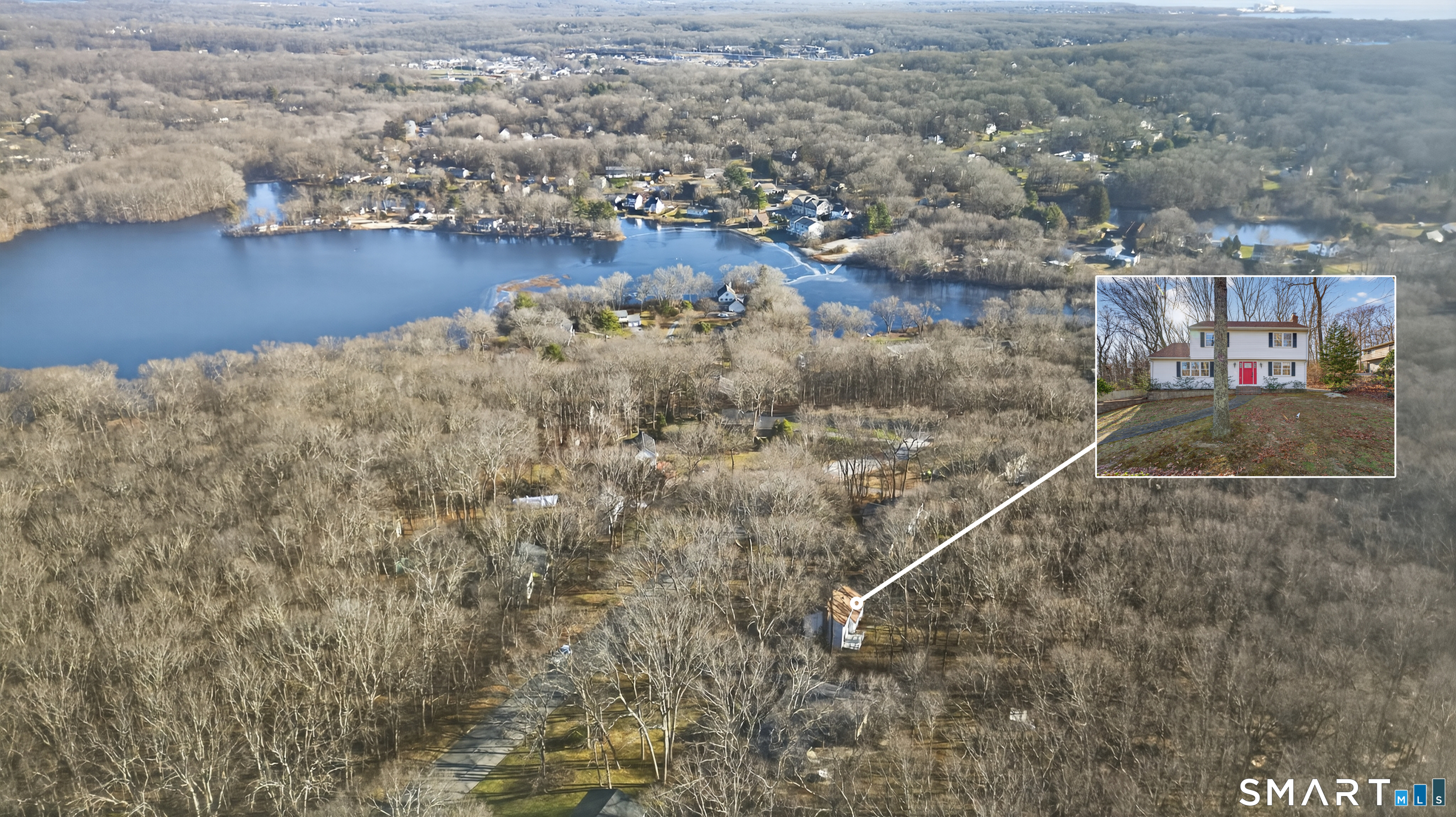 29 Legendary Road East Lyme, CT 06333 - Photo 32 of 36 an aerial view of residential houses with outdoor space